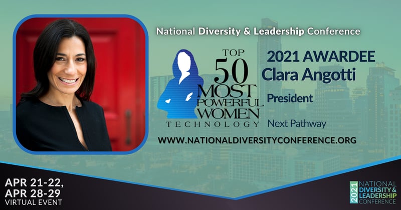 Next Pathway President Clara Angotti Named One of the Top 50 Most Powerful Women in Technology